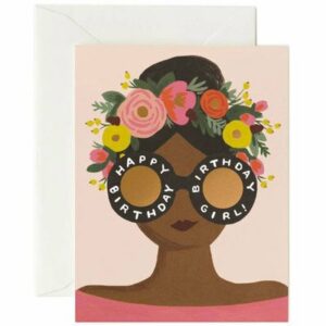 Carte anniversaire - Flower crown Birthday, couronne de fleur RIFLE PAPER CO