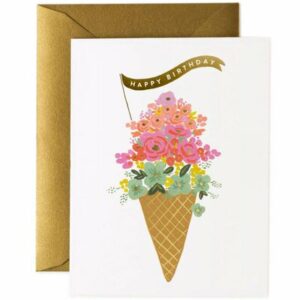 Carte anniversaire - Ice Cream Birthday, cornet de glace RIFLE PAPER CO