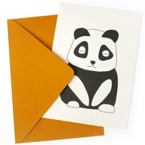 Carte enfant Panda Pomme TED and TONE l www.little-home.fr Carte de voeux et Enveloppe Papeterie Enfant