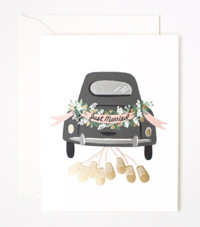 Carte voeux mariés Just married RIFLE PAPER CO www.little-home.fr Anna Bon