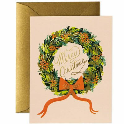 Carte de voeux Noël - Christmas Wreath RIFLE PAPER CO