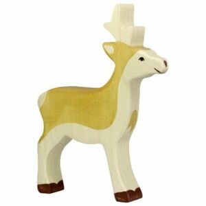Animal en bois naturel Jeune Cerf HOLZTIGER Jeux Jouets enfants en bois naturel