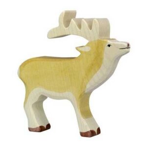 Animal en bois naturel Grand Cerf HOLZTIGER Jeux Jouets enfants en bois naturel