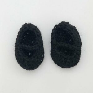 Chaussons crochet pour Poupée Gordi noir PAOLA REINA