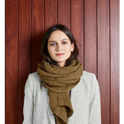 Chèche Foulard Adulte Curry LINGE PARTICULIER l www.little-home.fr Echarpe Cheich Homme Femme Enfant