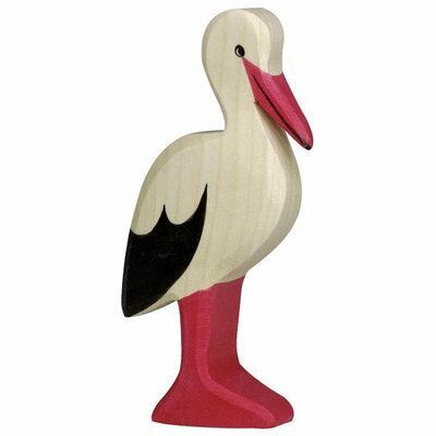 Figurine animal en bois, jouet en bois enfant - cigogne HOLZTIGER