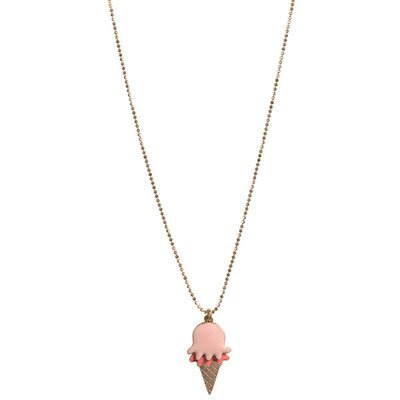 Collier enfant ice cream - rose pamplemousse LITTLE TITLEE l www.little-home.fr Bijou Enfant Adolescent