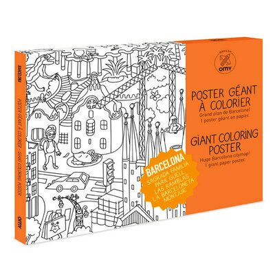 Poster géant à colorier - Barcelone OMY DESIGN & PLAY