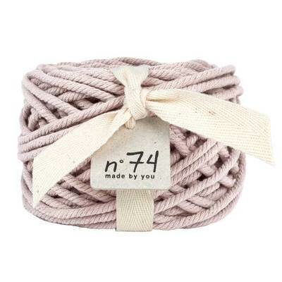 Corde Cordon Fil en coton 6mm rose poudre NUMERO 74