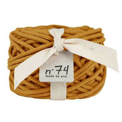 Corde Cordon Fil en coton 6mm moutarde ocre NUMERO 74