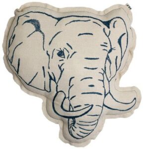 Coussin brodé - éléphant NUMERO 74 l www.little-home.fr Décoration Chambre