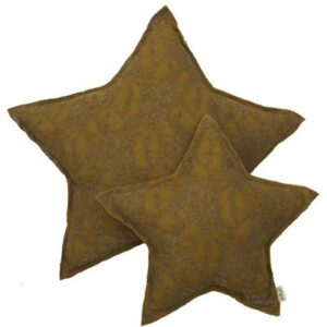 Coussin dentelle lace flower - ocre NUMERO 74