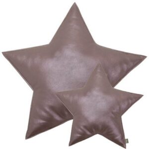 Coussin étoile nacré faux-cuir - rose fané NUMERO 74
