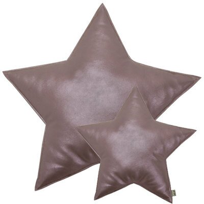 Coussin étoile nacré faux-cuir - rose fané NUMERO 74