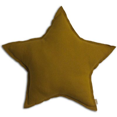 Coussin étoile coton biologique - ocre NUMERO 74