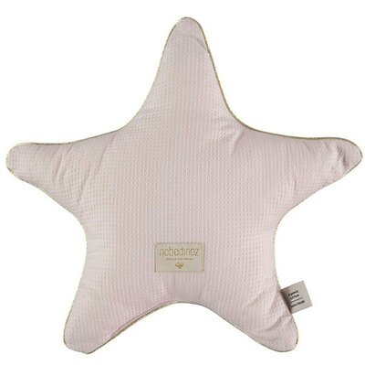 Coussin étoile Aristote rose rêve pastel Bio NOBODINOZ l www.little-home.fr décoration chambre enfant