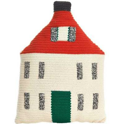 Coussin maison en tricot BIO ANNE CLAIRE PETIT l www.little-home.fr Décoration Chambre enfant vintage