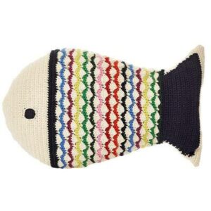Coussin poisson en tricot BIO ANNE CLAIRE PETIT l www.little-home.fr Décoration Chambre enfant vintage