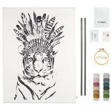 Kit créatif broderie Crazy animal - Tigre NUMERO 74