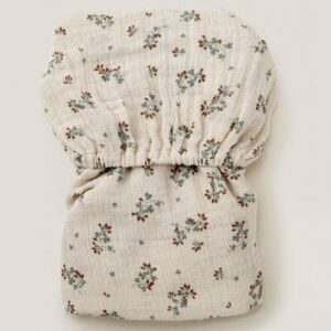 Drap housse mousseline bio Clover GARBO AND FRIENDS