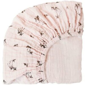 Drap housse bébé junior Olivia Faon rose ROSE IN APRI