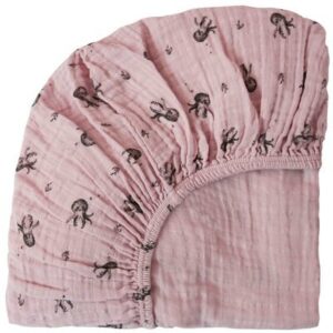 Drap housse bébé junior poulpe vieux rose ROSE IN APRI