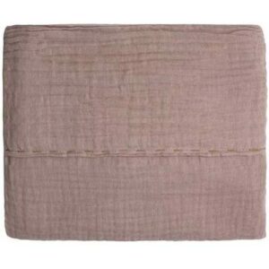 Drap plat brodé gaze coton vieux rose NUMERO74 linge de lit enfant drap design N74