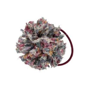 Elastique pompon Liberty - Prune