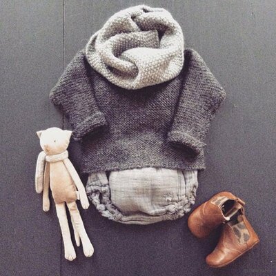 Pull point mousse - gris foncé TOCOTO VINTAGE