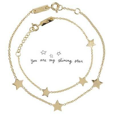 Coffret cadeau 2 bracelets maman enfant Shining star - or LENNEBELLE PETITES