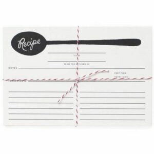 Set 12 fiches recettes Spoon RIFLE PAPER CO l www.little-home.fr Fiches Boîte Recettes de cuisine RIFLE