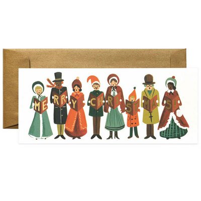 Carte de voeux Noël Carolers Christmas RIFLE PAPER CO