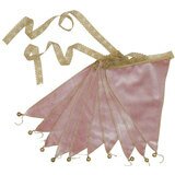 Guirlande fanions en velours - rose fané NUMERO 74