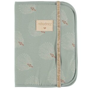 Protège carnet santé Poema Gatsby blanc vert NOBODINOZ www.little-home.fr