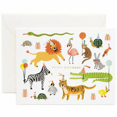 Carte de voeux Party Animals RIFLE PAPER & CO l www.little-home.fr Carte Postale Papeterie Anna Bond USA