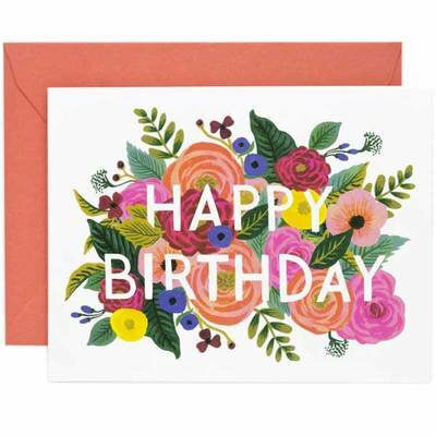 Carte Anniversaire Juliet rose Birthday RIFLE PAPER CO www.little-home.fr