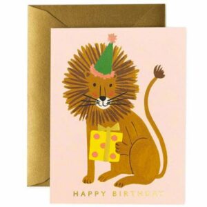 Carte de voeux Anniversaire Lion Birthday RIFLE PAPER CO little-home.f