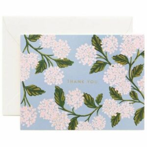 Carte de remerciement Hydrangea RIFLE PAPER CO