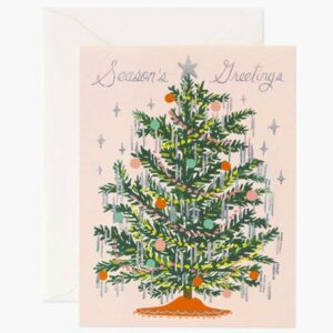 Carte de voeux Joyeux Noël Tinsel Tree RIFLE PAPER CO www.little-home.fr