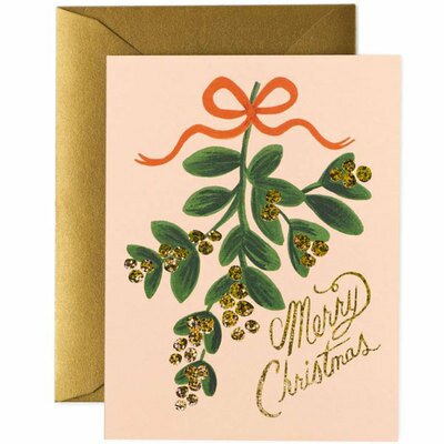 Carte de voeux Joyeux Noël Gui Christmas RIFLE PAPER CO www.little-home.fr