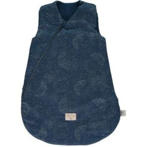 Gigoteuse turbulette sac de couchage Cocoon Bubble Bleu nuit coton Bio NOBODINOZ