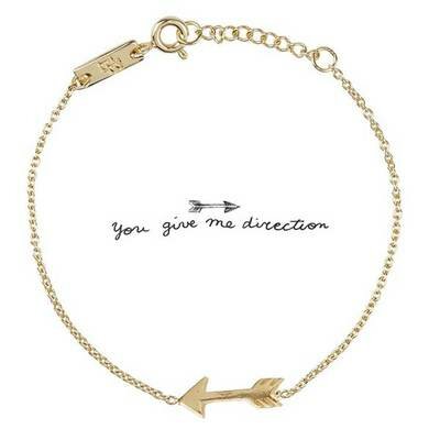 Bracelet Maman You give me direction flêche or LENNEBELLE PETITES