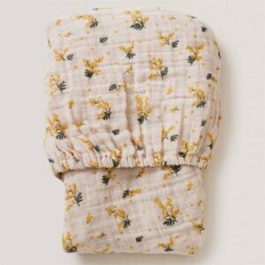 Drap housse mousseline bio Mimosa GARBO AND FRIENDS