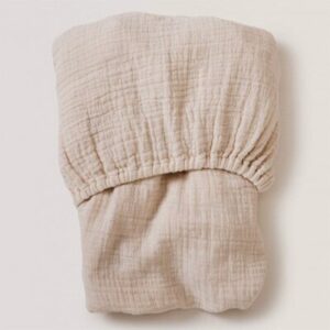 Drap housse mousseline bio Eggshell GARBO AND FRIENDS