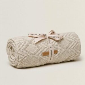 Couverture tricot Ollie beige sable GARBO AND FRIENDS