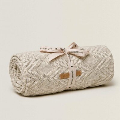 Couverture tricot Ollie beige sable GARBO AND FRIENDS
