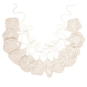 Guirlande tricot crochet blanc écru naturel NUMERO 74