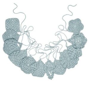Guirlande tricot crochet sweet blue bleu ciel NUMERO 74 www.little-home.fr