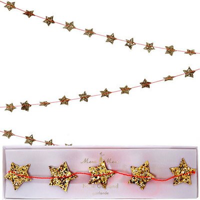 Mini guirlande Etoiles paillettes or MERI MERI Accessoires de fêtes pour enfant
