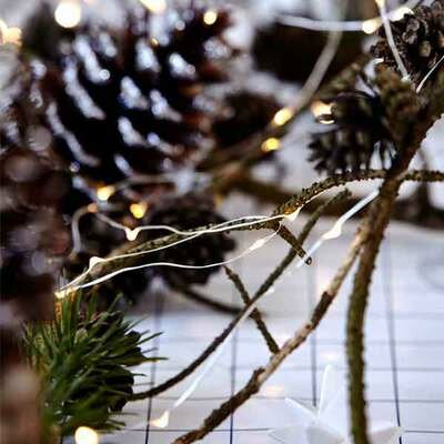 Guirlande lumineuse LED gouttes argent SIRIUS l www.little-home.fr Déco Guirlande noël chambre enfant